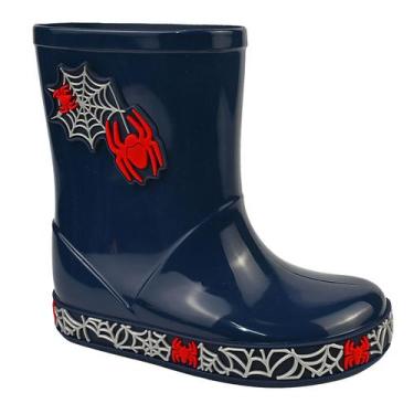 Imagem de Bota Galocha Menino Infantil Luelua Homem Aranha 137006 Marinho, 21.22