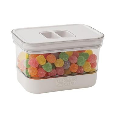 Imagem de Pote Hermético Porta Mantimentos Tampa Cozinha 700ml Branco