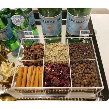Imagem de Caixa de GIN 6 lugares em acrílico cristal transparente - no-brand