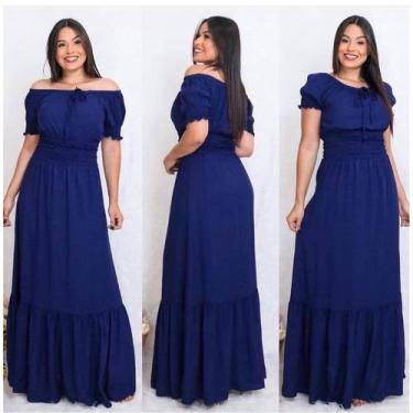 Imagem de Vestido longo ciganinha/ vestido ombro a ombro/ lançamento casual - No