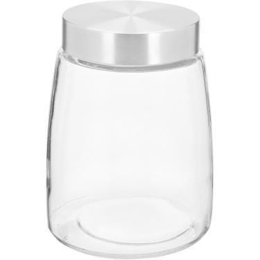 Imagem de KIT 4 POTES MANTIMENTOS COM TAMPA VIDRO 1 LITRO 16x12x12cm