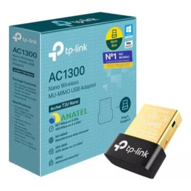 Imagem de Adaptador WiFi USB TPLink T3U Nano Dual Band AC1300 2.4 Ghz e 5 Ghz MU