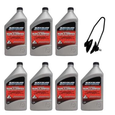 Imagem de Óleo 2T Quicksilver TCW3 1L Kit C/07 + Lava Motor Universal