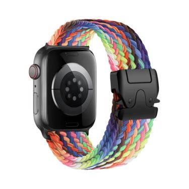 Imagem de Pulseira Trançada Para Apple Watch 40mm 44mm 46mm 42mm 49mm 45mm 41mm 