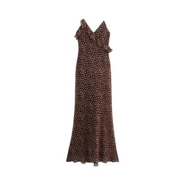 Imagem de Vestido Sem Mangas Com Estampa De Poá Para Mulheres, Estilo Europeu-Am
