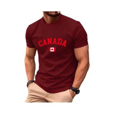 Imagem de Camiseta Masculina Oversized De Algodão, Verão, Manga Curta, Estampa D