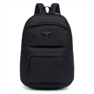 Imagem de Mochila Casual Cavalera Unissex Notebook Espaçosa Resistente, Preto, ú