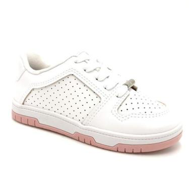Imagem de Tênis Infantil Feminino Molekinha 2562.102, Branco, 33