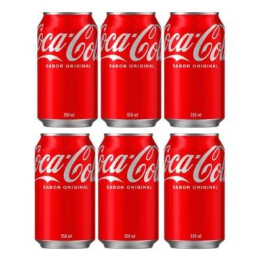 Imagem de Kit C/6 Refrigerante Coca Cola Original 350ml