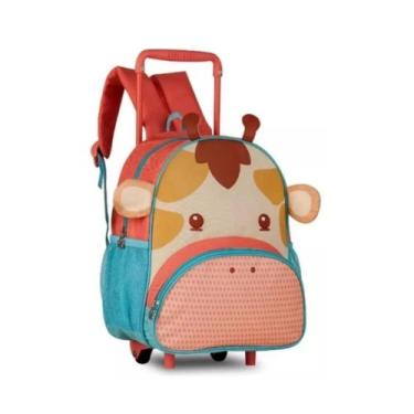 Imagem de Mochila De Rodinhas Girafa Bichinhos Menina Clio Pets Infantil Para Me