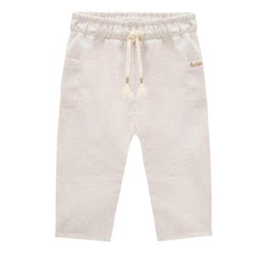 Imagem de Calça Infantil Menino em Tecido Linhão Off White Luc.boo, G