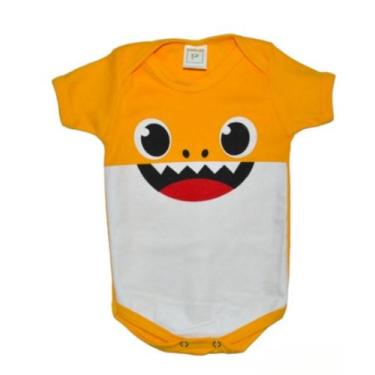 Imagem de Body para bebe com estampa do baby shark amarelo tamanho p - USE JOY