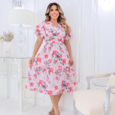Imagem de Vestido Midi Crepe Paris com Cinto Terra Prometida Elegante Festa Lanç