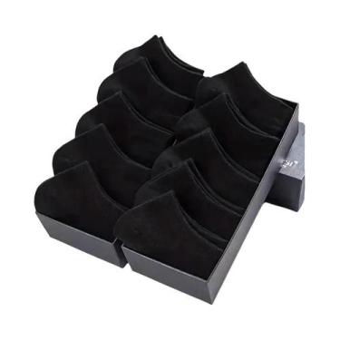 Imagem de 10 Pares de Meias de Barco Masculinas - Respiráveis, Absorventes de Su
