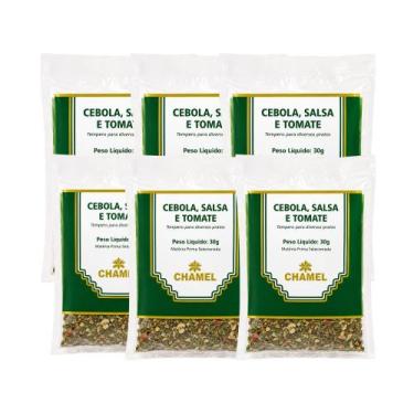 Imagem de Kit 6 Tempero Cebola Salsa E Tomate 30g Chamel Original