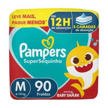 Imagem de Fralda Pampers Supersequinha Tamanho M 90 Unidades
