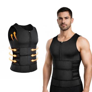 Imagem de Colete Corretor Ortopédico Compressão P.M com Zíper Masculino Corrige 