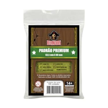 Imagem de Sleeve Padrão PREMIUM (Protetor de Cartas) para cartas de 63,5 x 88mm, Pacote com 100 Unidades - Bucaneiros Jogos