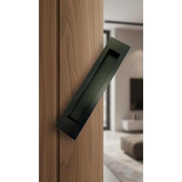 Imagem de Puxador Concha Embutir Inox Preto Fosco 25cm - Congratulations Store