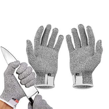 Imagem de Luvas Anti Corte Segurança Cozinha Nivel 5 Açougue Culinaria Proteçao Laminas