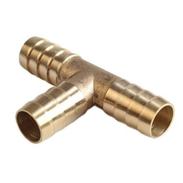Imagem de Acessórios de latão farpado tipo 3 vias 6 mm / 8 mm / 10 mm / 12 mm Peças pneumáticas Adaptador de mangueira de gás, 8 mm