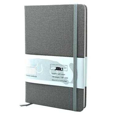 Imagem de Caderno pontilhado A5, capa dura, 100 g/m², 160 páginas, diário, escritório, bloco de notas escolar, material de papelaria