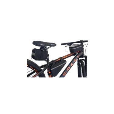 Imagem de Kit Bolsa Para Bicicleta Triangular Quadro Porta Celular Impermeável A