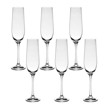 Imagem de Jogo com 12 Taças De Cristal Para Champagne 190 ml Helena Bohemia