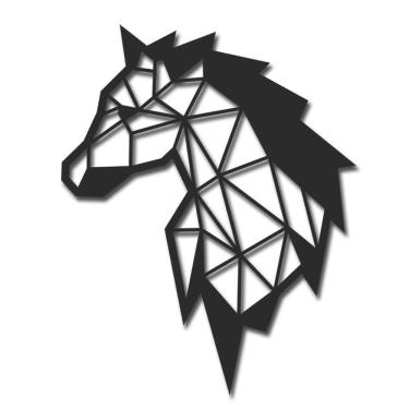 Imagem de Quadro decorativo cavalo linhas geométricas 2