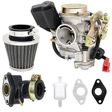 Imagem de Carburador 139QMB adequado para scooter 49CC 50CC GY6 4 tempos Taotao Kymco Go Kart motor de ciclomotor 18 mm carboidrato + filtro de ar coletor de admissão - 139QMB Carburador 50CC Scooter