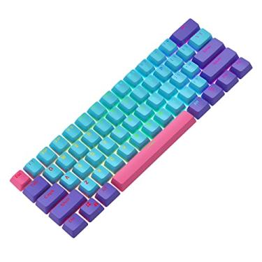 Imagem de Ussixchare Teclas retroiluminadas 60% para teclado GK61 RK61 Anne Pro, conjunto de teclas de tamanho total 104 PBT para Ducky One 2 Mini 60% Teclado mecânico para jogos Gateron Kailh MX Switches (Coringa)