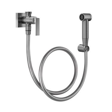 Imagem de Ducha Higiênica Docol Stillo 823770 com Registro e Derivação Grafite Escovado