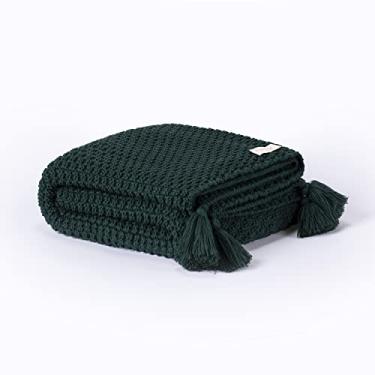 Imagem de Manta Sofá Sala Pompom Cama Casal Trico Peseira 180x60cm Istambul