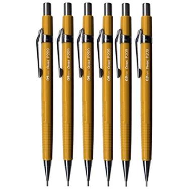 Imagem de Pentel 0,9 mm (P209) Amarelo P200 Série P200 Borracha de Chumbo Recarregável P209-G (pacote com 6)