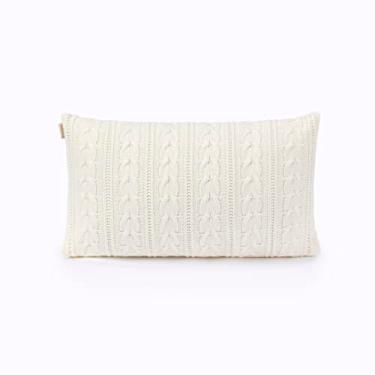 Imagem de Capa de Almofada Rinzeira Trico 50x30cm Sala Sofa Cama Tricot Berlim
