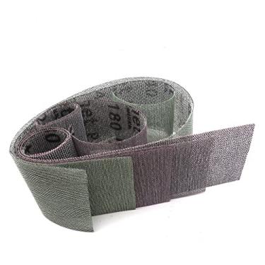 Imagem de SHENGANG 20 peças 400 * 70mm lixa automática rede malha discos de lixa folhas sem poeira antibloqueio 80-320 grãos gancho laço para lixamento de madeira de carro, 320