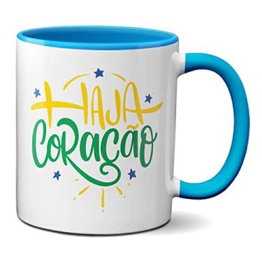 Imagem de Caneca Brasil Verde Amarelo Copa Do Mundo Haja Coração (Azul)