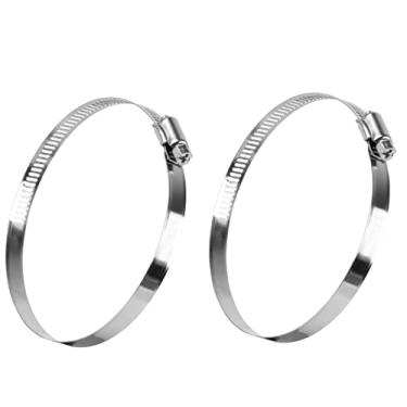 Imagem de Harapu Braçadeira de duto de 10 cm, braçadeira de mangueira grande de aço inoxidável com diâmetro ajustável 91 – 114 mm Worm Drive braçadeira para ventilação de secador de encanamento para agricultura mecânica automotiva, pacote com 2