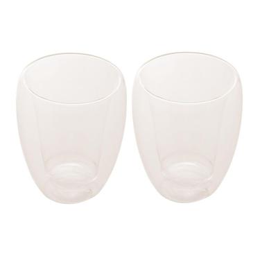 Imagem de Conjunto 2 Copos P/Chá de Vidro C/Parede Dupla 260ml Lyor