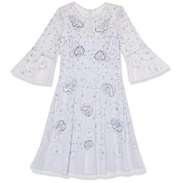 Imagem de Adrianna Papell Vestido midi feminino com contas, Serenity Multi, 36