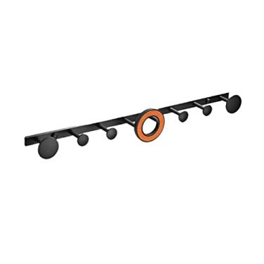 Imagem de KIZQYN Ganchos de casaco cabide montado na parede, trilho guia de gancho de casaco de metal criativo, gancho de parede de design de luxo simples e leve, gancho de casaco sem perfuração cabide montado na parede