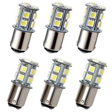 Imagem de GRV Ba15d 1142 1076 13-5050SMD Lâmpada LED branca fria AC/DC12V-24V RV, substituição para lâmpada única de giro de 12 volts, trailer de viagem, luzes de barco, lâmpadas de acampamento (pacote com 6)