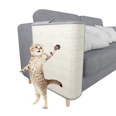Imagem de Sofá arranhador para gatos - Proteção natural de sisal para móveis de gatos - Arranhador de canto para gatos, cadeira, sofá - Fácil instalação