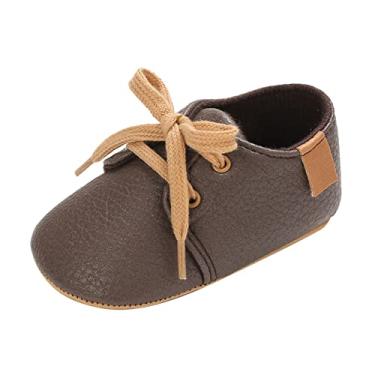 Imagem de Primavera e outono infantil bebê infantil meninos e meninas antiderrapante leve cadarço confortável sapatos de bebê menino, E, 0-6 meses
