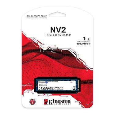 Imagem de SSD Kingston 1TB M2 NV2 2280 NVME 3500Mb/s Ultra Rápido M.2 PCIe 4.0 SNV2S/1000G