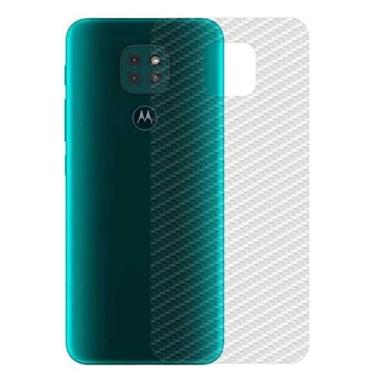Imagem de Skin Adesivo Traseira Fibra Carbono e outras texturas Para Moto G9 Play (Transparente Carbono)