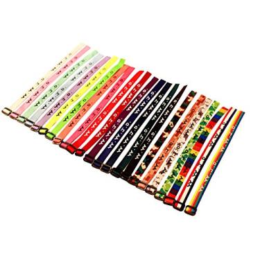 Imagem de Yleena 50 pulseiras WWJD - O que Jesus faria por pacote - Pulseira religiosa cristã WWJD para arrecadação de fundos, 23 cores, perfeita para homens, mulheres, meninos e meninas