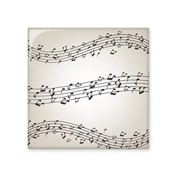 Imagem de Elegante Black Music 5-le Staff azulejo de cerâmica brilhante banheiro cozinha parede pedra