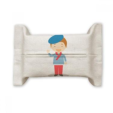 Imagem de Bolsa de linho de algodão com desenho animado Sea Blue France