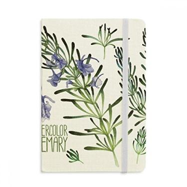 Imagem de Caderno de plantas em aquarela roxa e lavanda com capa dura em tecido oficial